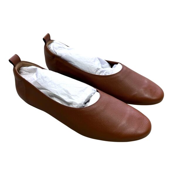Quince Italian Leather Glove Ballet Flat Cognac 9.5 New - Picture 8 of 10